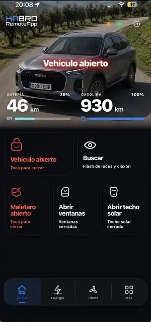 Pantalla de inicio de HABRO RemoteApp